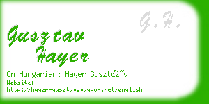 gusztav hayer business card